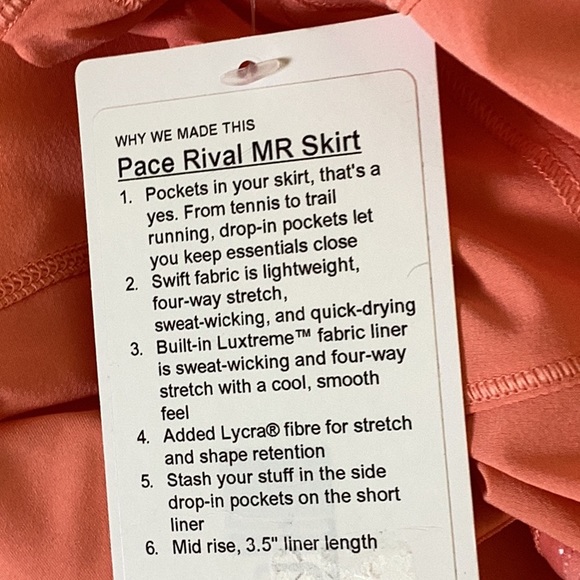 Lululemon pace rival skirt - Picture 7 of 9